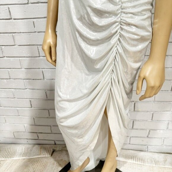 Norma Kamali Pearl Strapless Side Drape Gown‎ | Elegant Formal Dress | Size XL - Picture 6 of 8